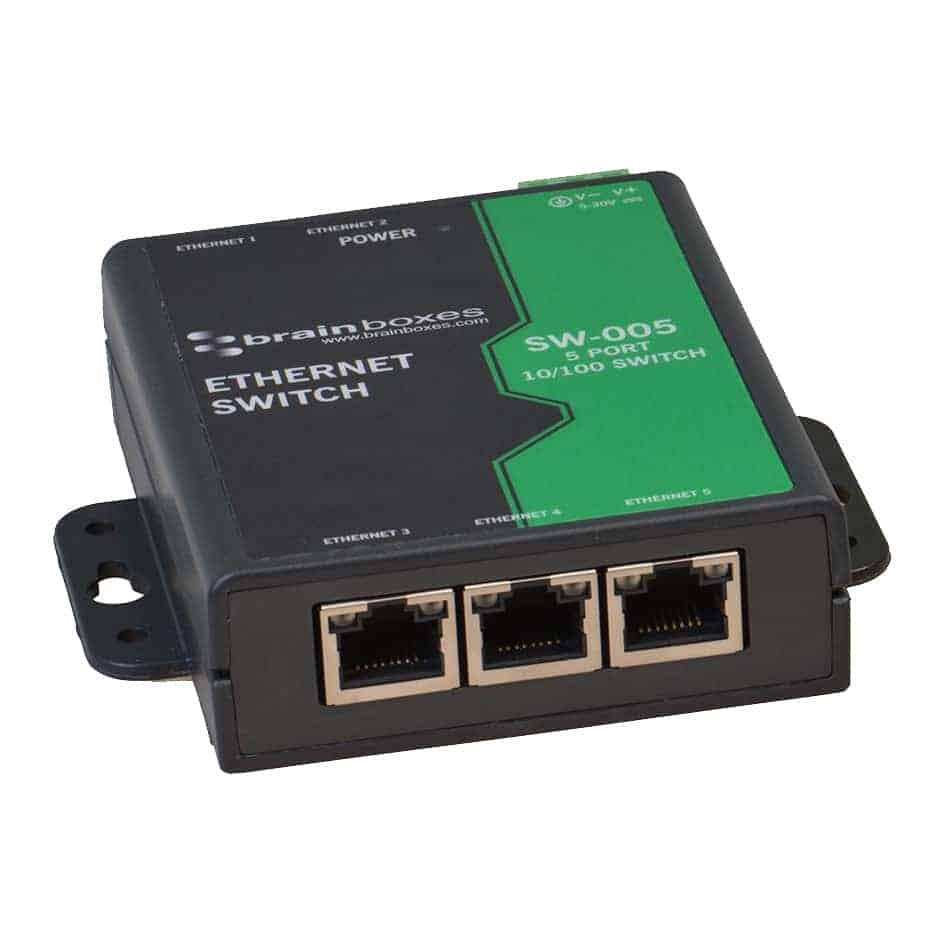 (image for) Din Rail Mountable Ethernet 5 Port SW-005 Ethernet Switch 10/100 Din Rail Mountable